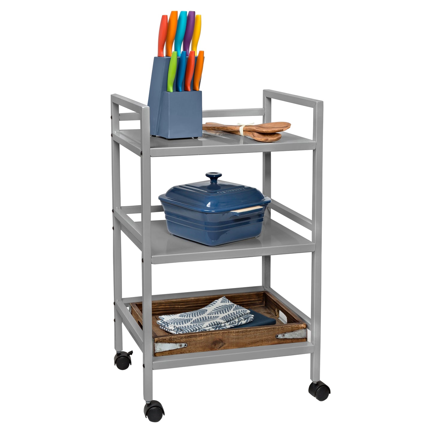 Gray Metal Multi-Purpose Cart