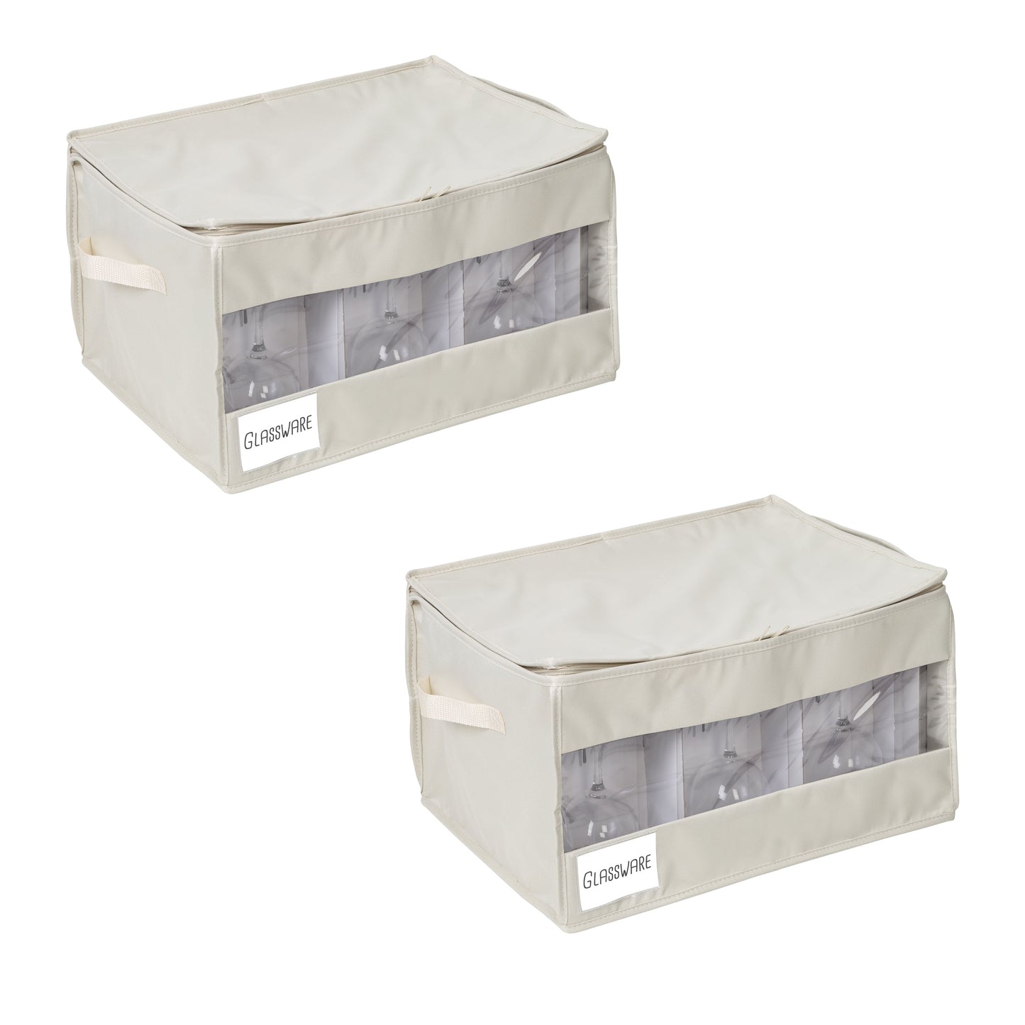Natural Stemware Storage Box (Set of 2)