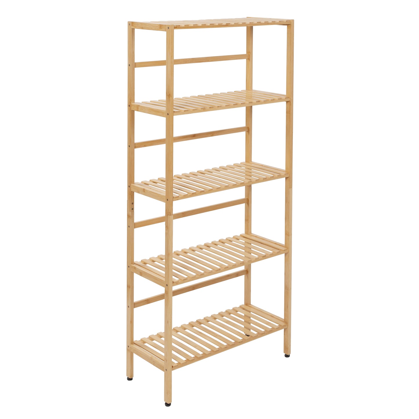 Natural 5-Tier Bamboo Bookshelf