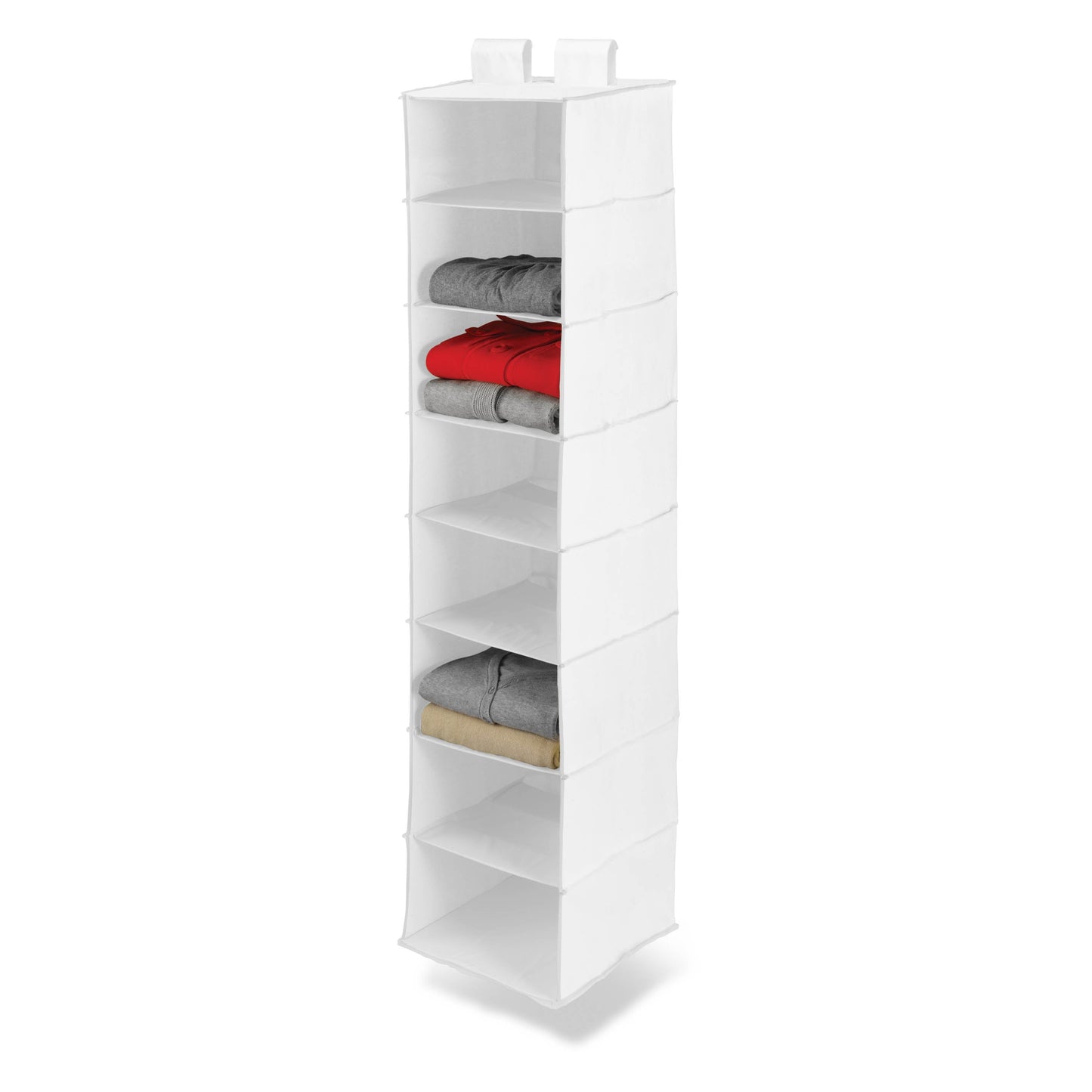 White 8-Shelf Hanging Closet Organizer