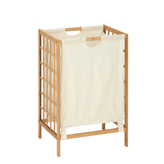 Natural/Beige Bamboo Frame Hamper