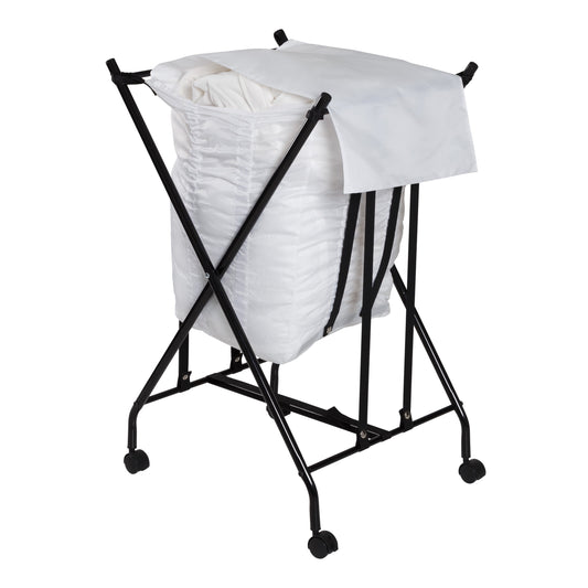 Black/White No Bend Rolling Bounce Back Hamper
