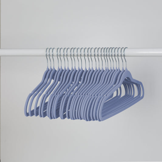 Cobalt Slim-Profile Non-Slip Velvet Hangers (25-Pack)