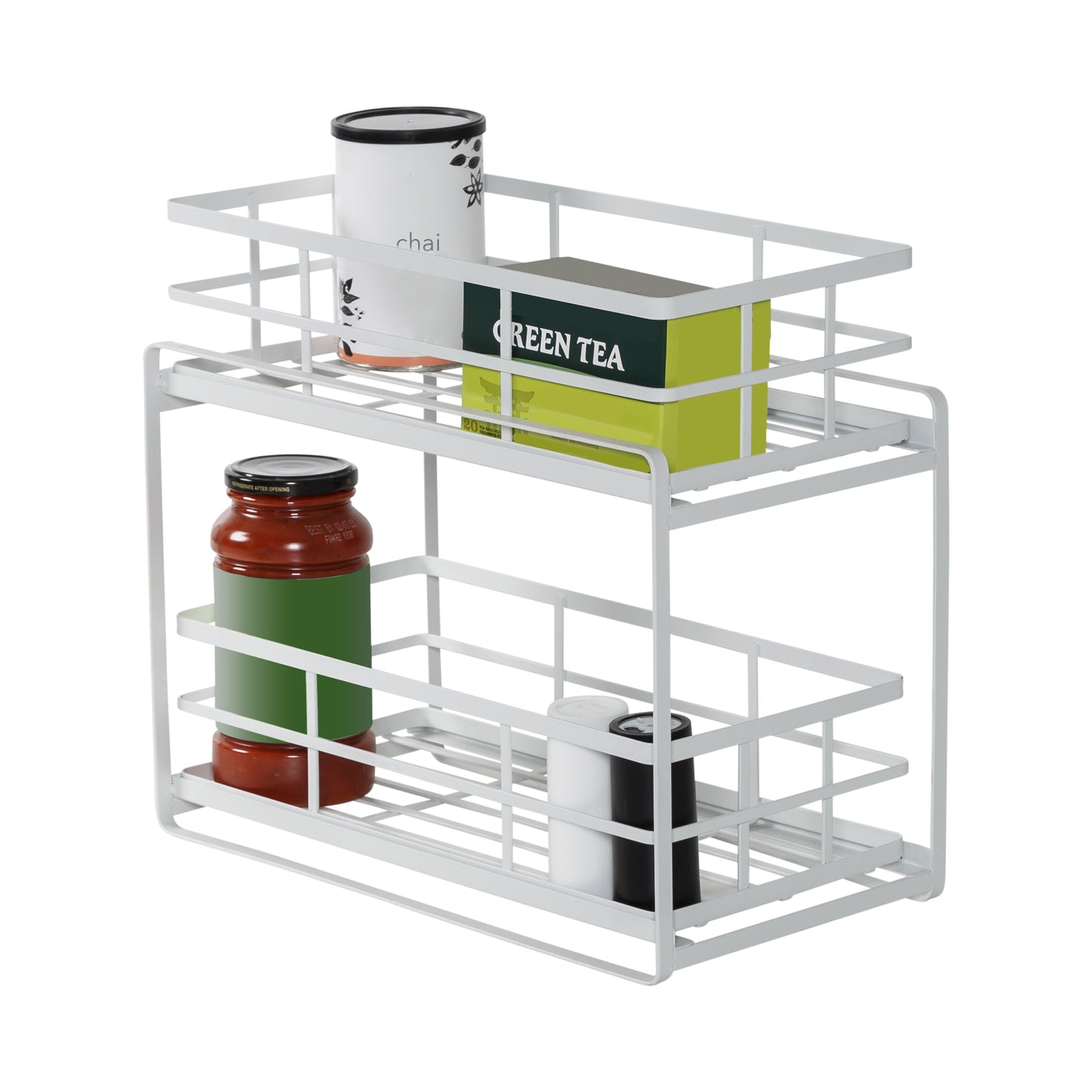 White Kitchen 2-Drawer Storage Organizer