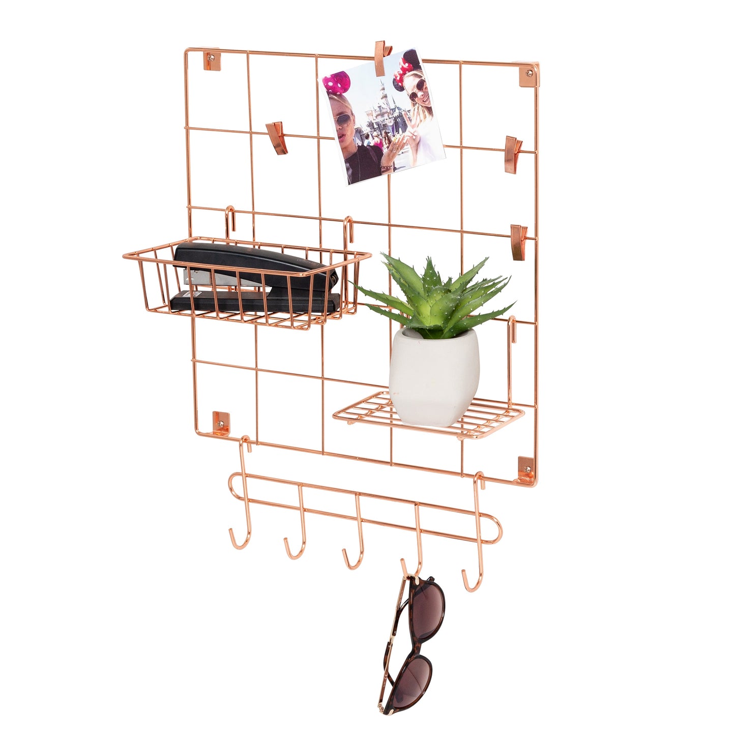 Copper 8-Piece Wire Wall Grid Set