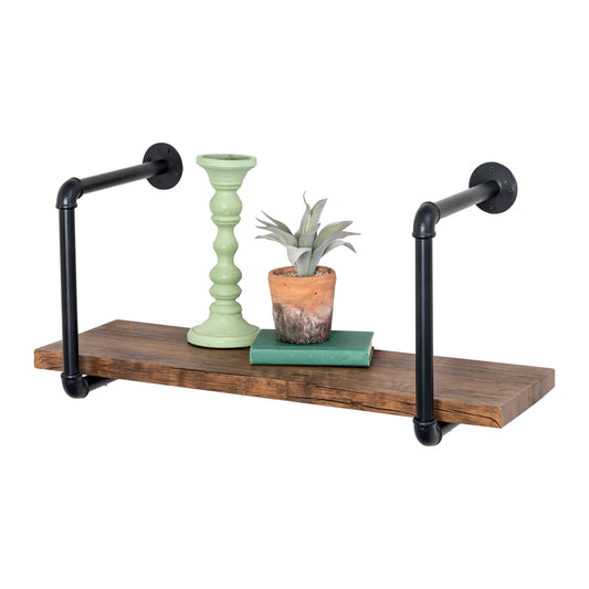 Black/Rustic Industrial Wall Shelf