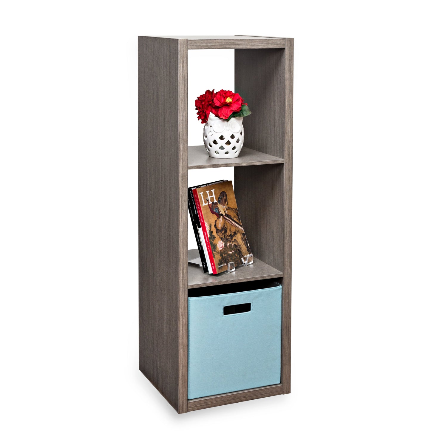Gray Laminate 3-Cube Organizer