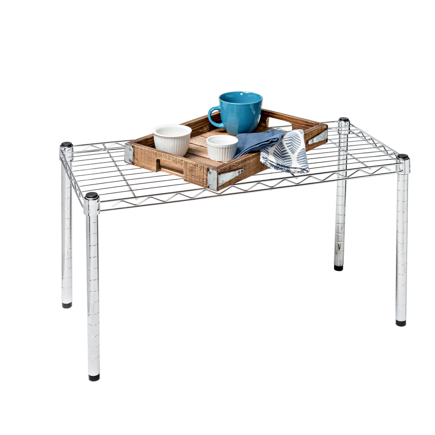 Chrome Small Adjustable Wire Table