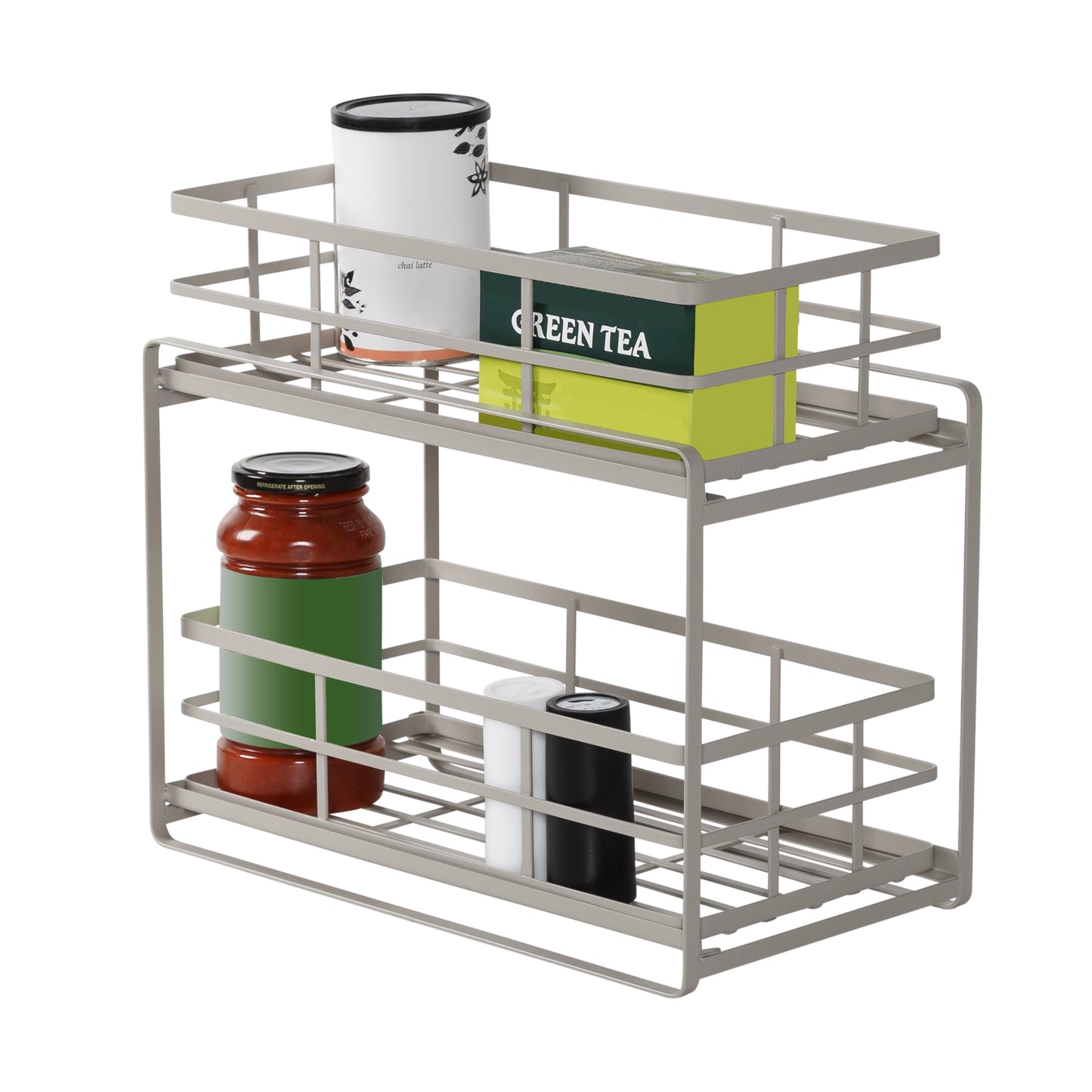 Gray Kitchen 2-Drawer Storage Organizer