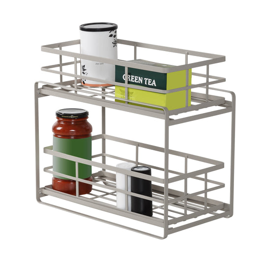 Gray Kitchen 2-Drawer Storage Organizer