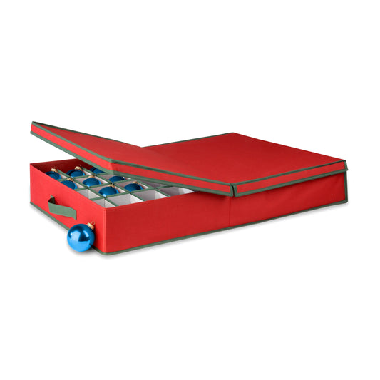 Red 40-Ornament Storage Box